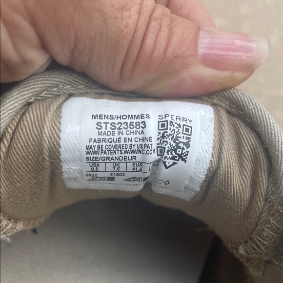 SPERRY Men's Canvas Boat Shoes - Olive Tan SZ 8.5 - Picture 10 of 10